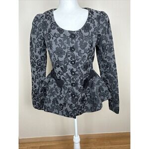 Betsey Johnson‎ Coat Baroque Bow Peplum Victorian SteamPunk NWT Size 10